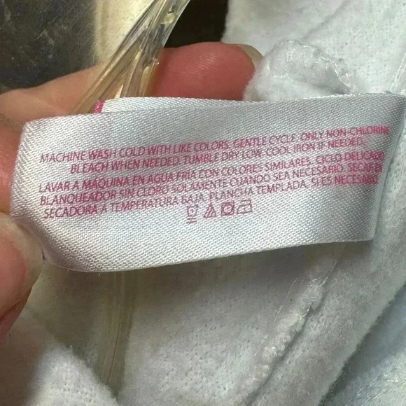 No Boundaries Juniors' XS Blue Colorblock Varsity Pullover Hoodie - Picture 7 of 7